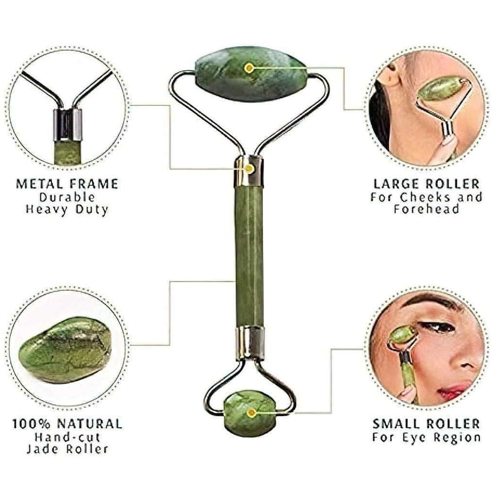 Facial Roller and Massager (Natural Jade Stone)