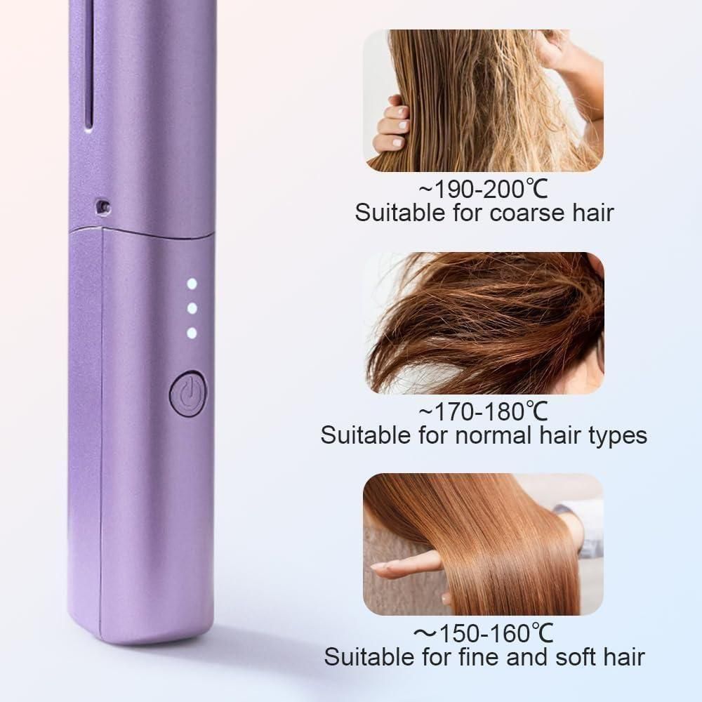 Portable Electric Hair Straightener Comb Brush