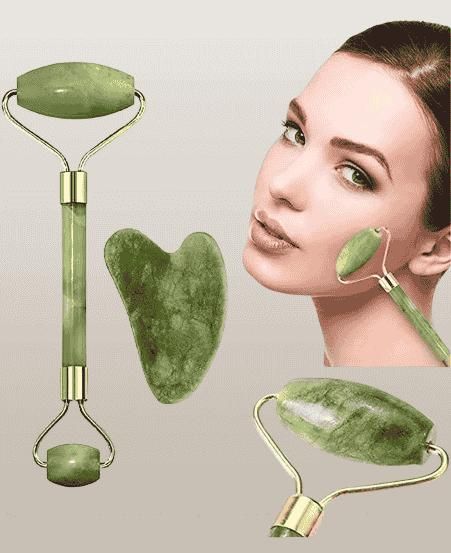 Facial Roller and Massager (Natural Jade Stone)